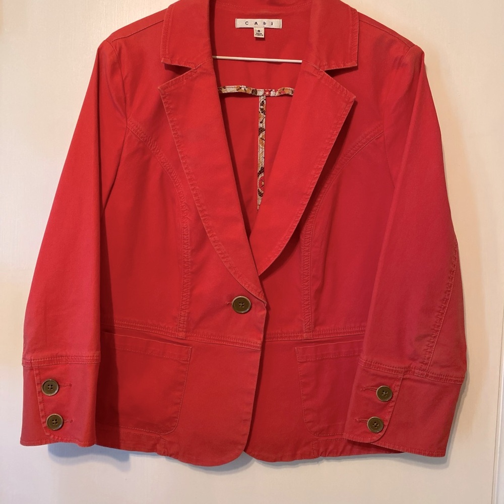 CAbi cotton jacket, size 8, perfect for three seasons